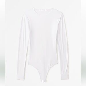 Abercrombie & Fitch Modal-Blend Collection White Bodysuit